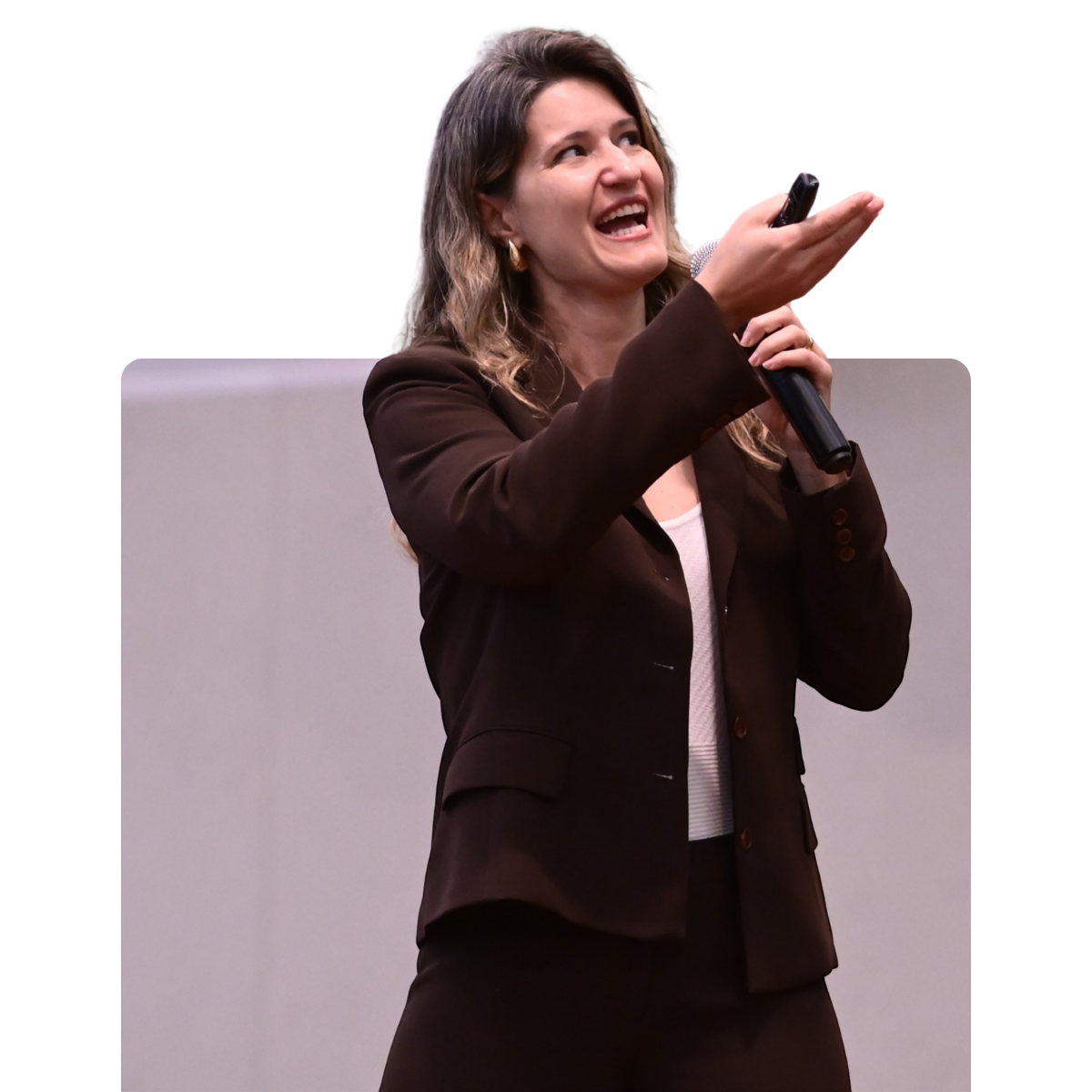 Juliana Bridi em palestra